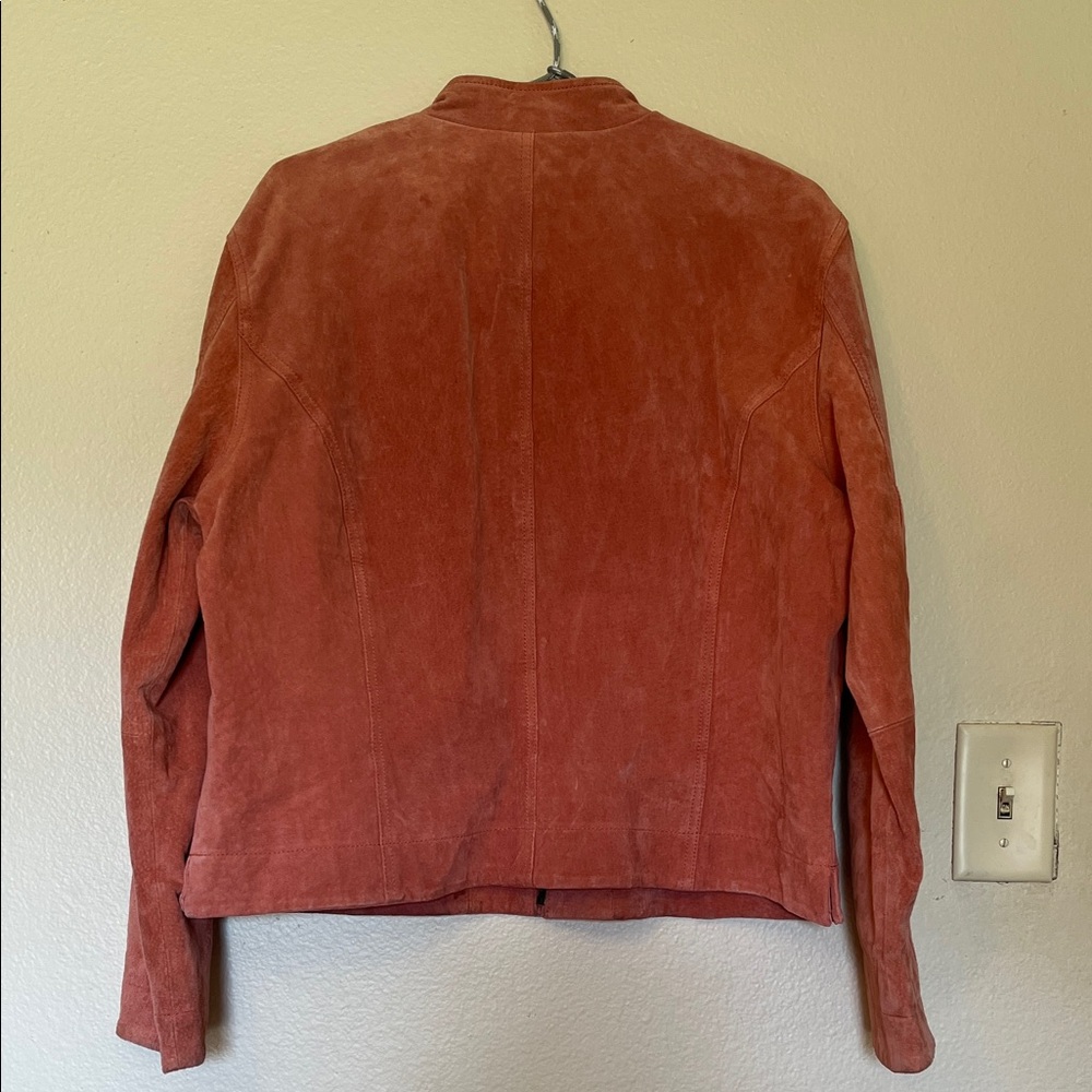 Chico's Rust Orange Suede Zip Jacket - image 2